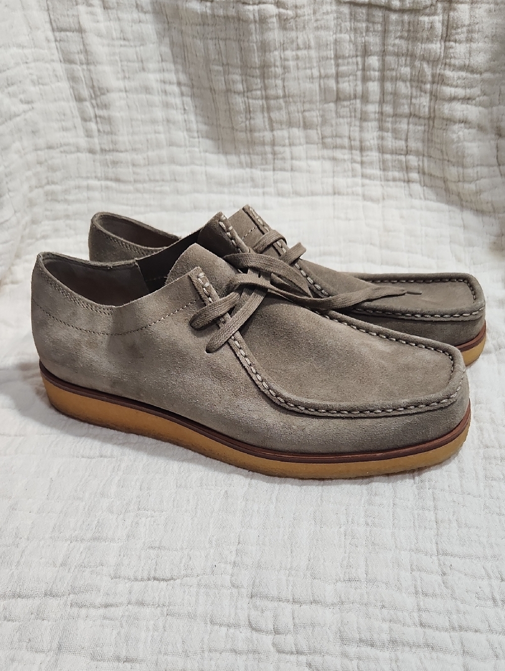 Vince Men's Chukka Suede Moccasin - Taupe Gray